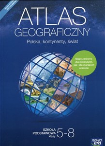 Atlas geograficzny 5-8 Polska, kontynenty, świat Szkoła podstawowa Polish Books Canada