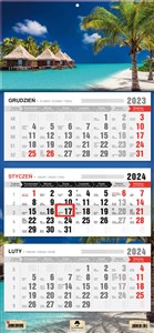 Kalendarz 2024 trójdzielny Tropiki KT-1 v48 bookstore