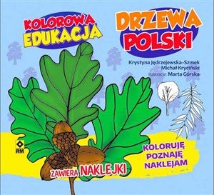 Kolorowa edukacja Drzewa Polski naklejki books in polish