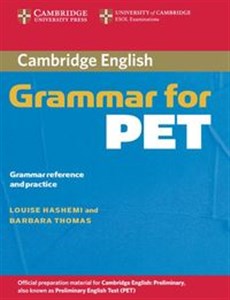Cambridge Grammar for PET Grammar reference and practice to buy in USA