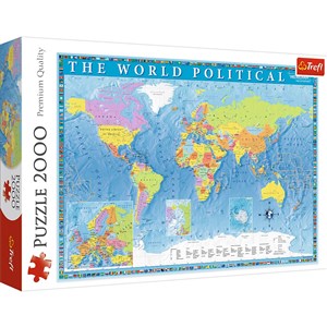 Puzzle Polityczna mapa świata 2000 books in polish