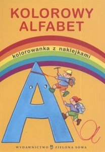Kolorowy alfabet Kolorowanka z naklejkami (żółta) in polish