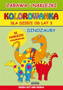 Kolorowanka dla dzieci od lat 3 Dinozaury 32 naklejki i kolorowanki Bookshop