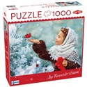 Puzzle 1000 Girl in red Mittens   