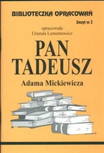 Biblioteczka Opracowań Pan Tadeusz Adama Mickiewicza Zeszyt nr 2 to buy in USA