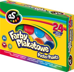Farby As plakatowe Astra 24 kolory 20 ml Canada Bookstore