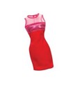 Sukienka dla Barbie różowo-czerwona CFX68  