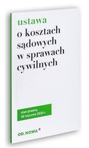 Ustawa o kosztach sądowych 30.01.2020  