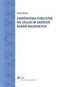 Zamówienia publiczne na usługi w zakresie badań naukowych Polish bookstore