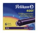 Naboje krótkie Pelikan 4001 TP/6 fioletowe 6 sztuk - 