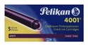 Naboje długie Pelikan 4001 GTP/5 fioletowe 5 sztuk - 