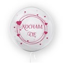 Balon 45cm Kocham Cię różowy TUBAN   
