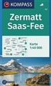 Zermatt Saas-Fee 1:40 000 Kompass  