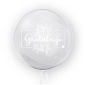 Balon 45cm Gratulacje biały TUBAN   