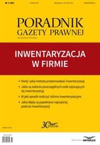 Inwentaryzacja w firmie Poradnik Gazety Prawnej 11/2017 books in polish