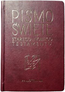 Biblia Pielgrzyma oprawa ekologiczna, złocenia  