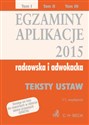 Egzaminy Aplikacje 2015 radcowska i adwokacka Tom 1   