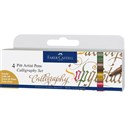 Zestaw do kaligrafii Faber-Castell Pitt Artist Pen 4 sztuki (Kol. 268, 174, 127, 178) - 