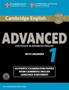 Cambridge English Advanced 1 Authentic examination papers with answers + 2CD bookstore