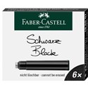 Naboje atramentowe krótkie Faber-Castell czarne 6 sztuk - 