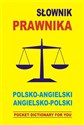 Słownik prawnika polsko angielski angielsko polski POCKET DICTIONARY FOR YOU - Jacek Gordon