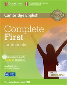 Complete First for Schools Student's Book without answers + Testbank + CD Canada Bookstore