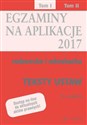 Egzaminy Aplikacje radcowska i adwokacka Tom 1 Teksty - Polish Bookstore USA