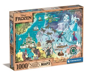 Puzzle 1000 Story maps Frozen 39666 - Polish Bookstore USA