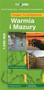 Warmia i Mazury Mapa turystyczna 1:250 000  Polish bookstore