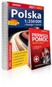 Polska atlas samochodowy + instrukcja pierwszej pomocy 1:250 000 - Polish Bookstore USA