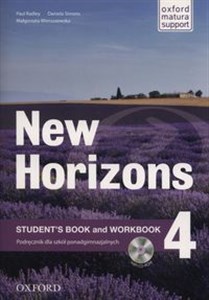 New Horizons 4 Student's Book and Workbook + CD Szkoły ponadgimnazjalne polish usa