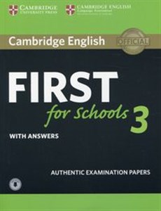 Cambridge English First for Schools 3 with answers with Audio bookstore