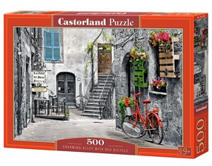 Puzzle Charming Alley with Red Bicycle 500 B-53339 Canada Bookstore