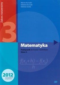 Matematyka 3 Podręcznik Zakres rozszerzony Szkoła ponadgimnazjalna Polish bookstore
