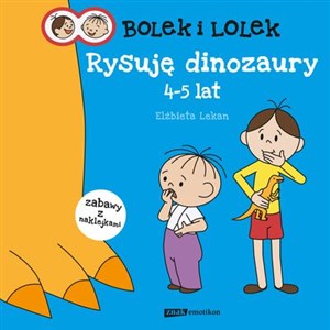 Bolek i Lolek Rysuję dinozaury 4-5 lat zabawy z naklejkami  