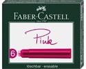 Naboje krótkie różowe 6szt FABER CASTELL - 