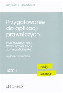 Przygotowanie do aplikacji prawniczych Tom 1 testy, kazusy online polish bookstore