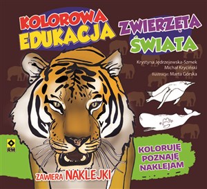 Kolorowa edukacja Zwierzęta świata Naklejka  