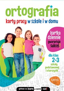 Ortografia Klasa 2-3 Karty pracy w szkole i w domu books in polish