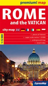Rome and the Vatican city map 1:12 000 Polish bookstore
