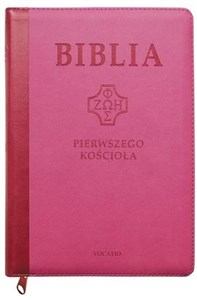 Biblia Pierwszego Kościoła różowa z paginatorami i suwakiem 