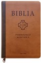 Biblia Pierwszego Kościoła ciemnobrązowa z paginatorami i suwakiem 
