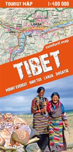 Tybet Mount Everest Nam tso Lhasa Shigatse mapa południowej części Tybetu 1:400 000 - Polish Bookstore USA