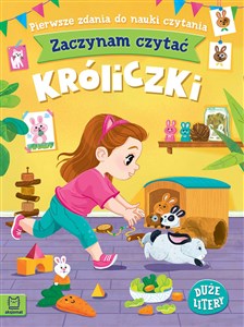 Zaczynam czytać Duże litery Pierwsze zdania do nauki czytania Króliczki Polish bookstore