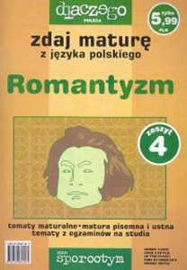 Zdaj maturę z języka polskiego Cz. 4 Romantyzm bookstore