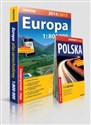 Europa. Atlas samochodowy 1:800 000 + laminowana mapa kieszonkowa Polski 1:1 400 000  