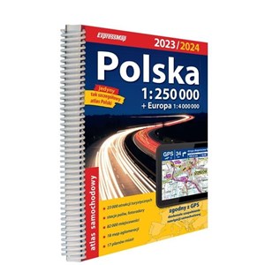 Polska Atlas samochodowy 1:250 000  Canada Bookstore