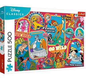 Puzzle 500 Disney Na przestrzeni lat Bookshop