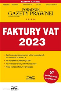 Faktury VAT 2023. Podatki 1/2023  bookstore