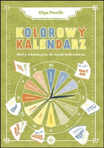 Kolorowy kalendarz Karty edukacyjne do nauki kalendarza  